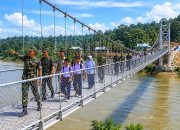 TNI AD Resmi Operasikan Jembatang Gantung Terpanjang
